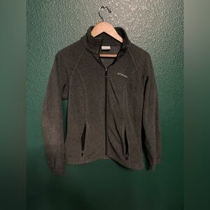 Charcoal grey Columbia fleece zip up sweatshirt